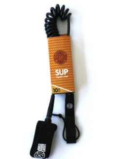 Light Corp SUP Spiral Coil Leash 9mm 10'0" Black