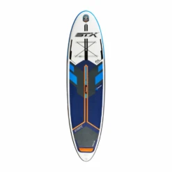 STX Inflatable SUP 10'6" Freeride Hybrid Windsurf Blue Orange