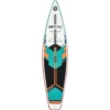 STX Inflatable SUP 12'6" Race Mint/Orange -Meer Gleiter stx inflatable sup 126 race mint orange